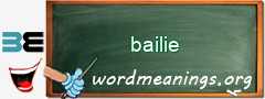 WordMeaning blackboard for bailie
